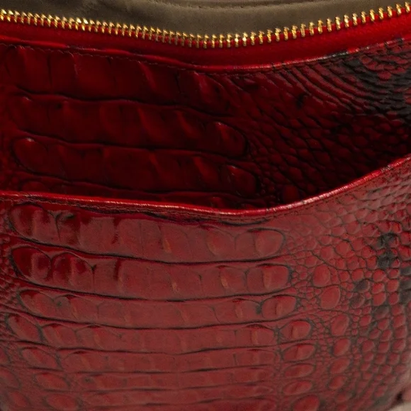 Brahmin Red Crocodile Embossed Crossbody Bag - Picture 4 of 4